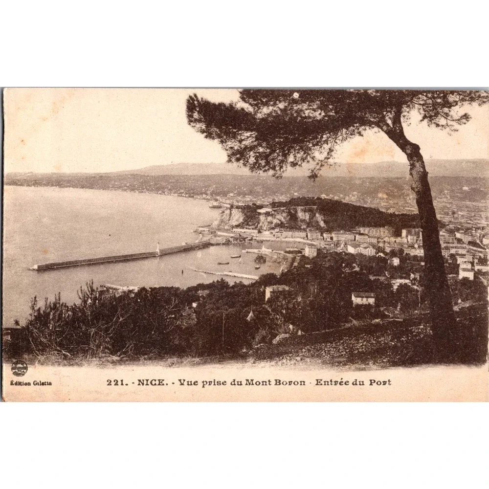 Vintage‎ Nice France Mont Boron View Postcard Edition Giletta 221